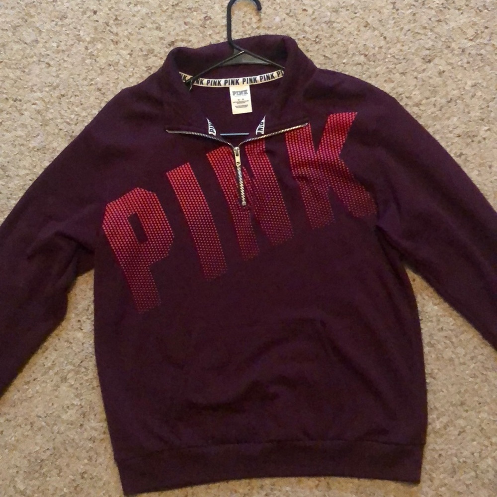 Victoria secret pink purple quarter zip